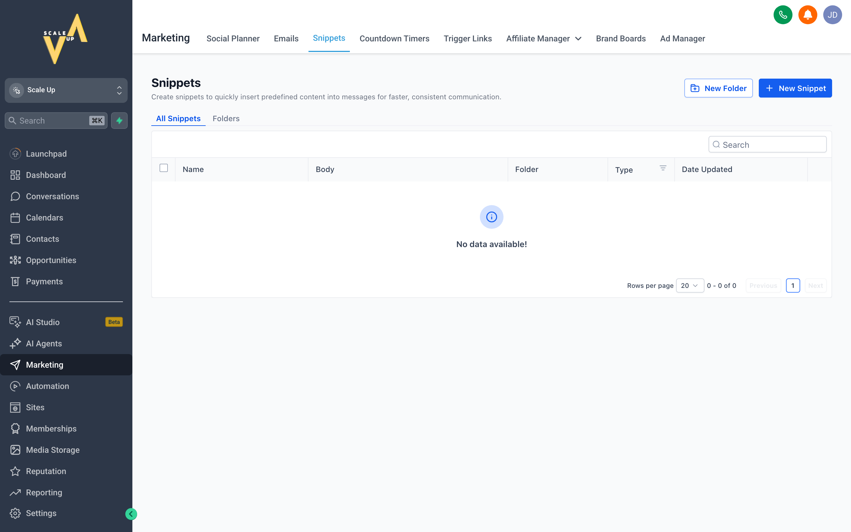The Templates library showing email and SMS template thumbnails with names, last-modified dates, and preview buttons